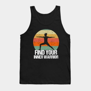 Find Your Inner Warrior Cute Yoga Sunset Tank Top